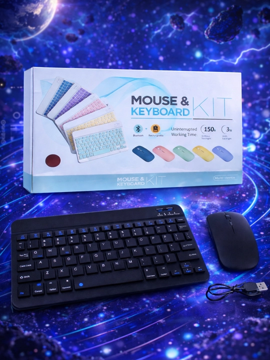 Ultra-yupqa simsiz Bluetooth klaviatura va sichqoncha to'plami KIT - 