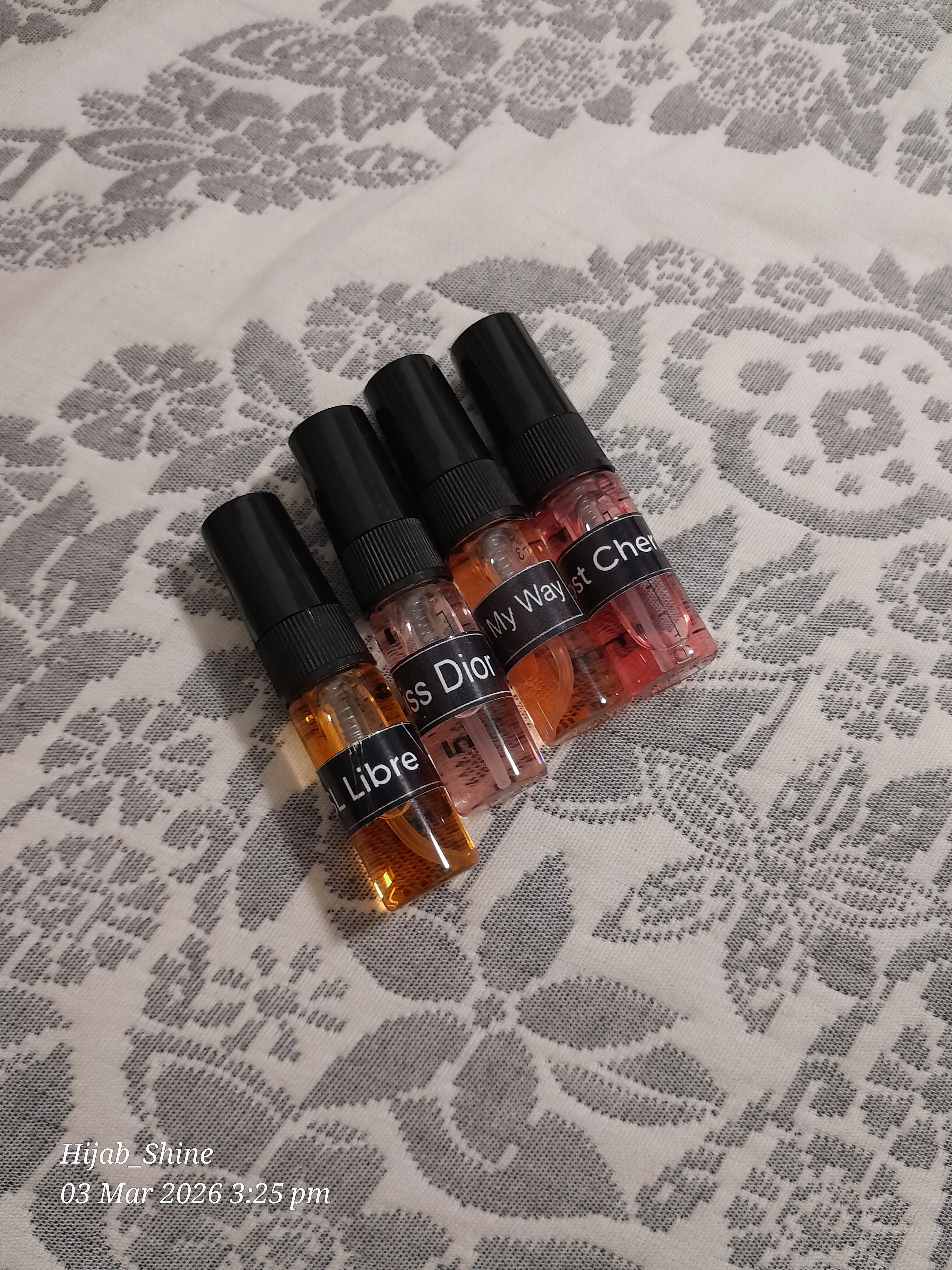 Ayollar uchun parfyum to‘plami 4 xil hid: Lost Cherry, My Way, Miss Dior, Libre