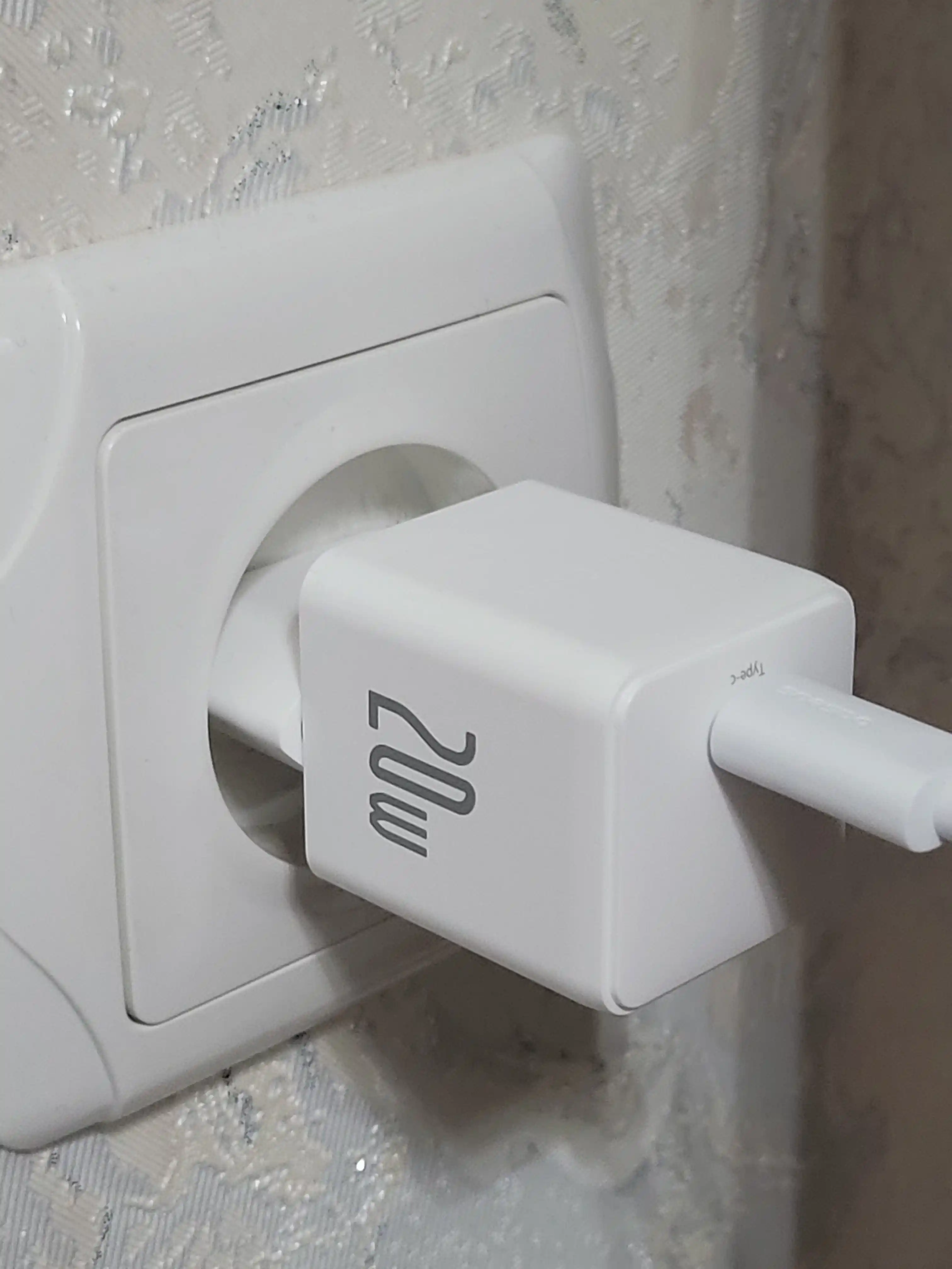 Universal zaryadlash qurilmasi Baseus Palm Fast Charger 1C, 20 Vt zaryadchik, kabel bilan