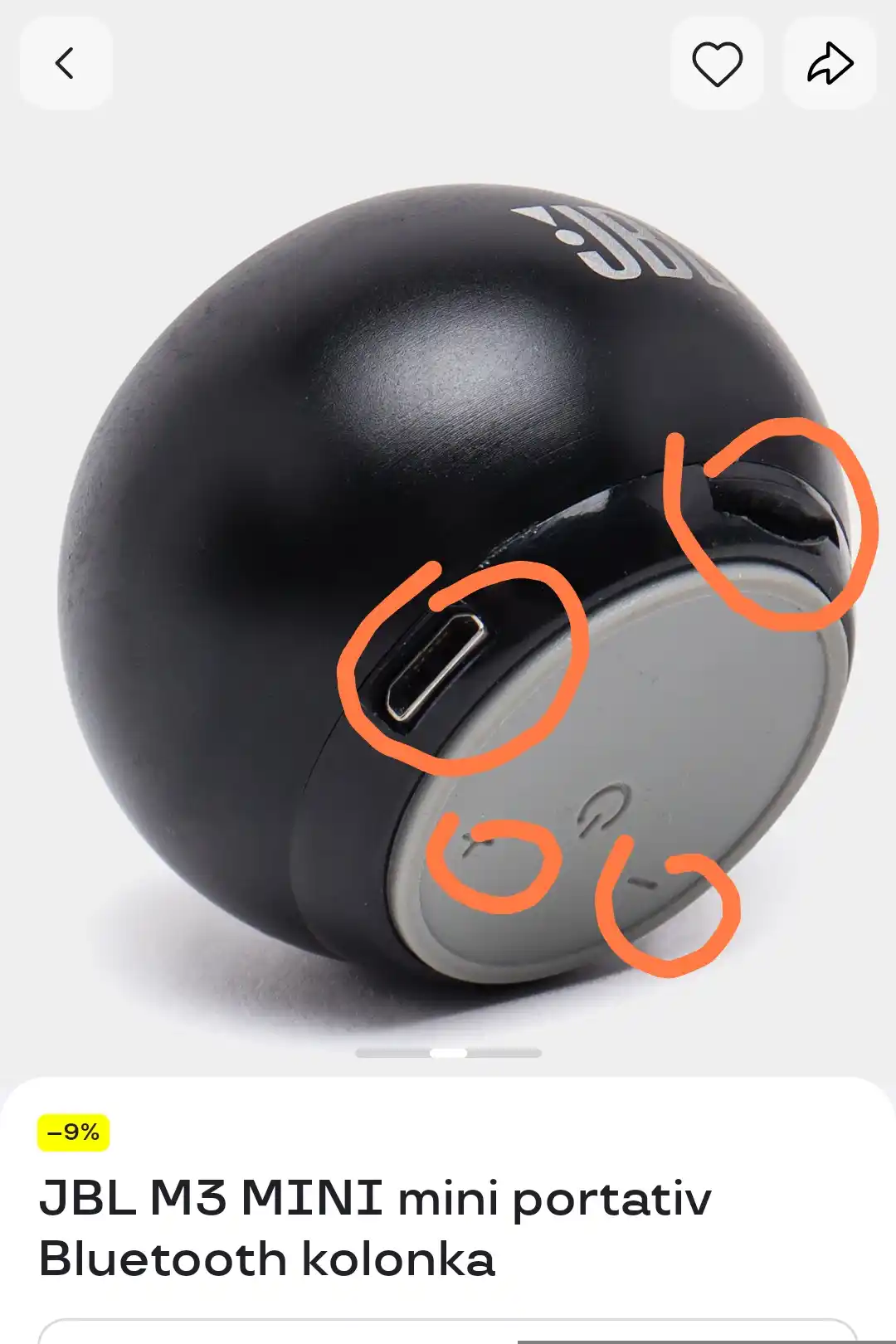 JBL M3 MINI mini portativ Bluetooth kolonka