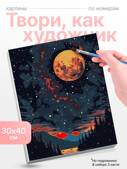Картина, рисование по номерам Skystore Природа, холст на подрамнике, 30x40 см — SKYST0R-PRIROD8-ШОКОЛ