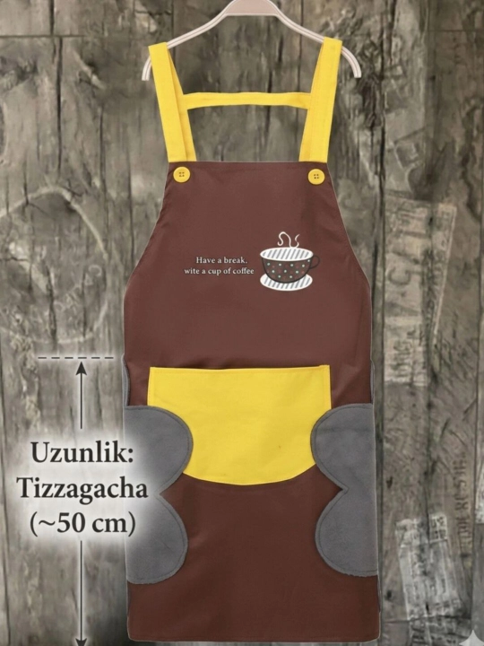 Кухонный фартук, водоотталкивающий, с карманом, удобный