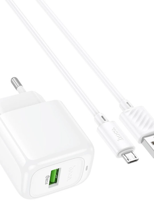 HOCO CS52A QC3.0 18w va 20W tezkor zaryadlovchi adapter + Micro-USB kabel