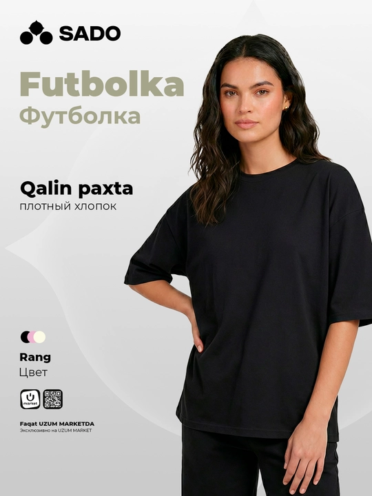 Qalin oversize SADO futbolka ayollar uchun - 