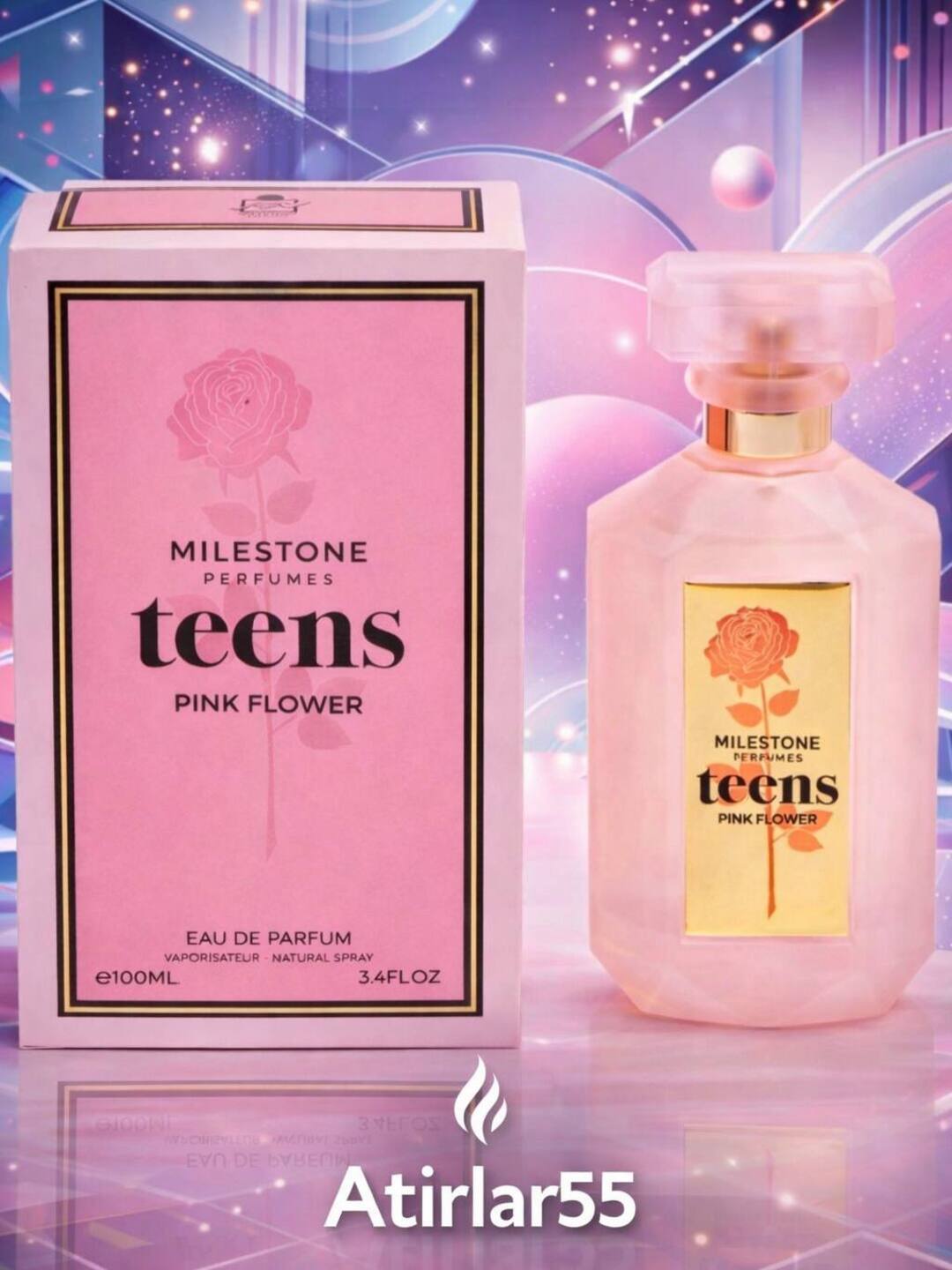 Парфюмерная вода для женщин, MILESTONE TEENS PINK FLOWER, 100 мл - 
