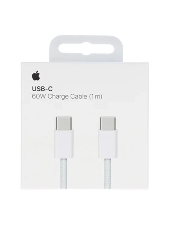 Apple USB-C dan USB-C ga zaryadlash kabeli, uzunligi 1 metr, zaryadlash quvvati 60 W - 