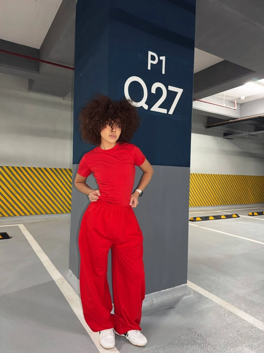 Ayollar oversize sport kostyum paxta nachossiz 44–50 erkin bichim bahor yoz
