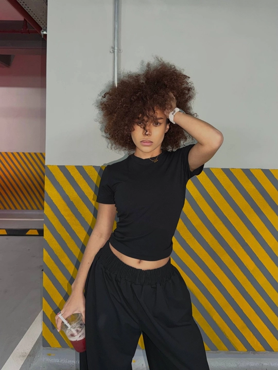 Ayollar oversize sport kostyum paxta nachossiz 44–50 erkin bichim bahor yoz