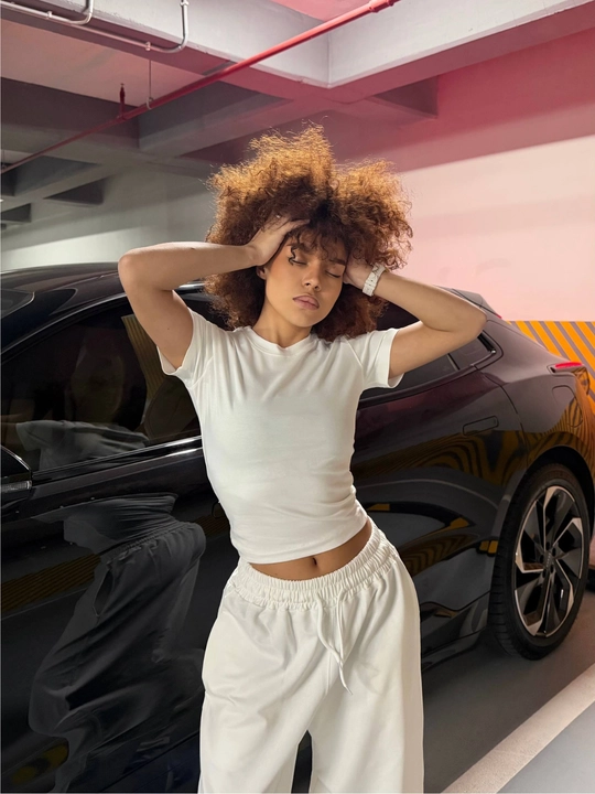 Ayollar oversize sport kostyum paxta nachossiz 44–50 erkin bichim bahor yoz