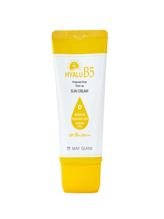 HYALU B5 Ampoule Drop Tone Up Sun Cream, 70 мл — защита от солнца, увлажнение и сияние