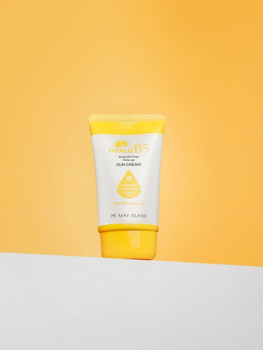 HYALU B5 Ampoule Drop Tone Up Sun Cream, 70 мл — защита от солнца, увлажнение и сияние