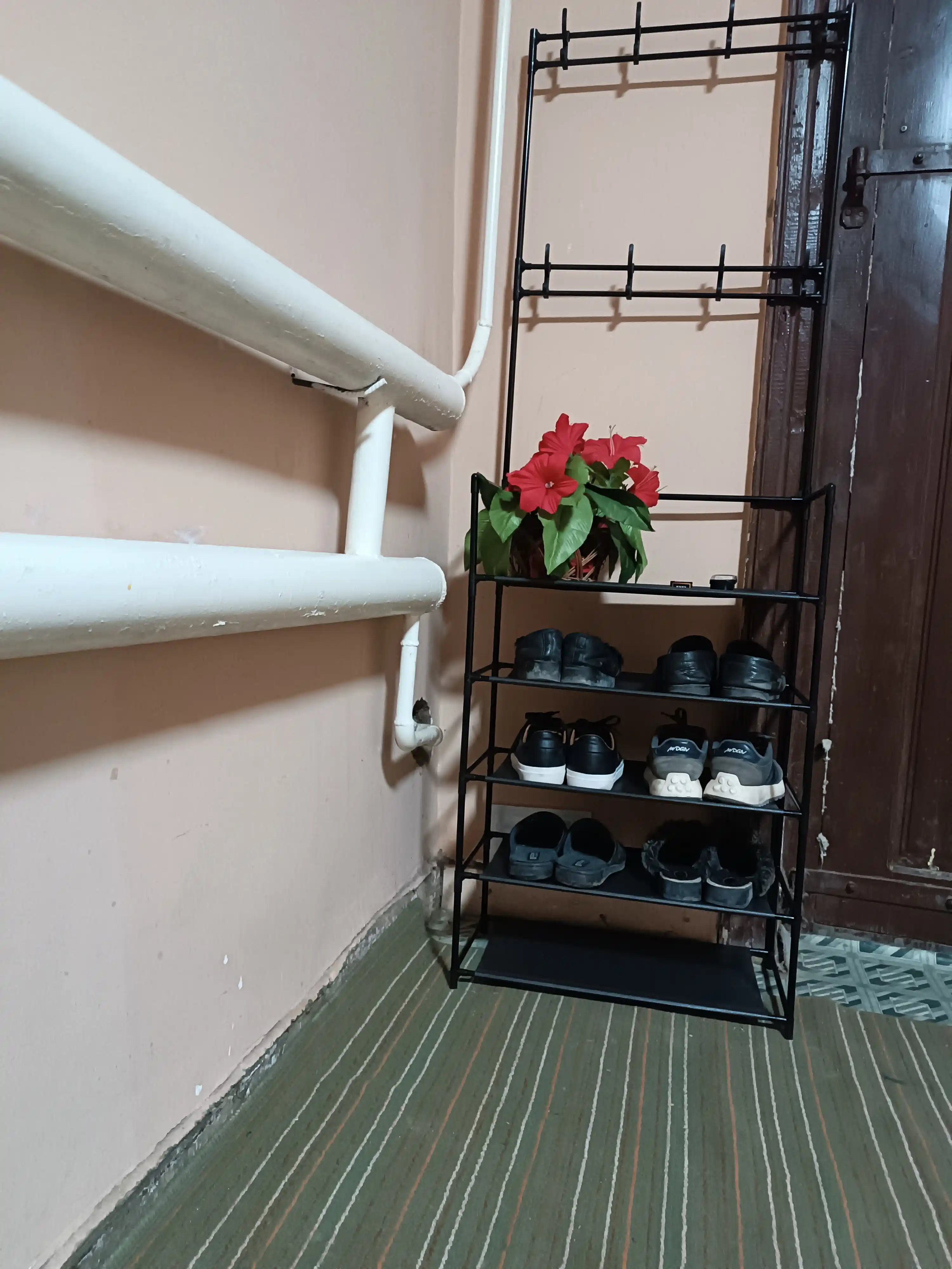 Металлическая полка для обуви, 5 полок, напольная, для обуви и одежды, шкаф