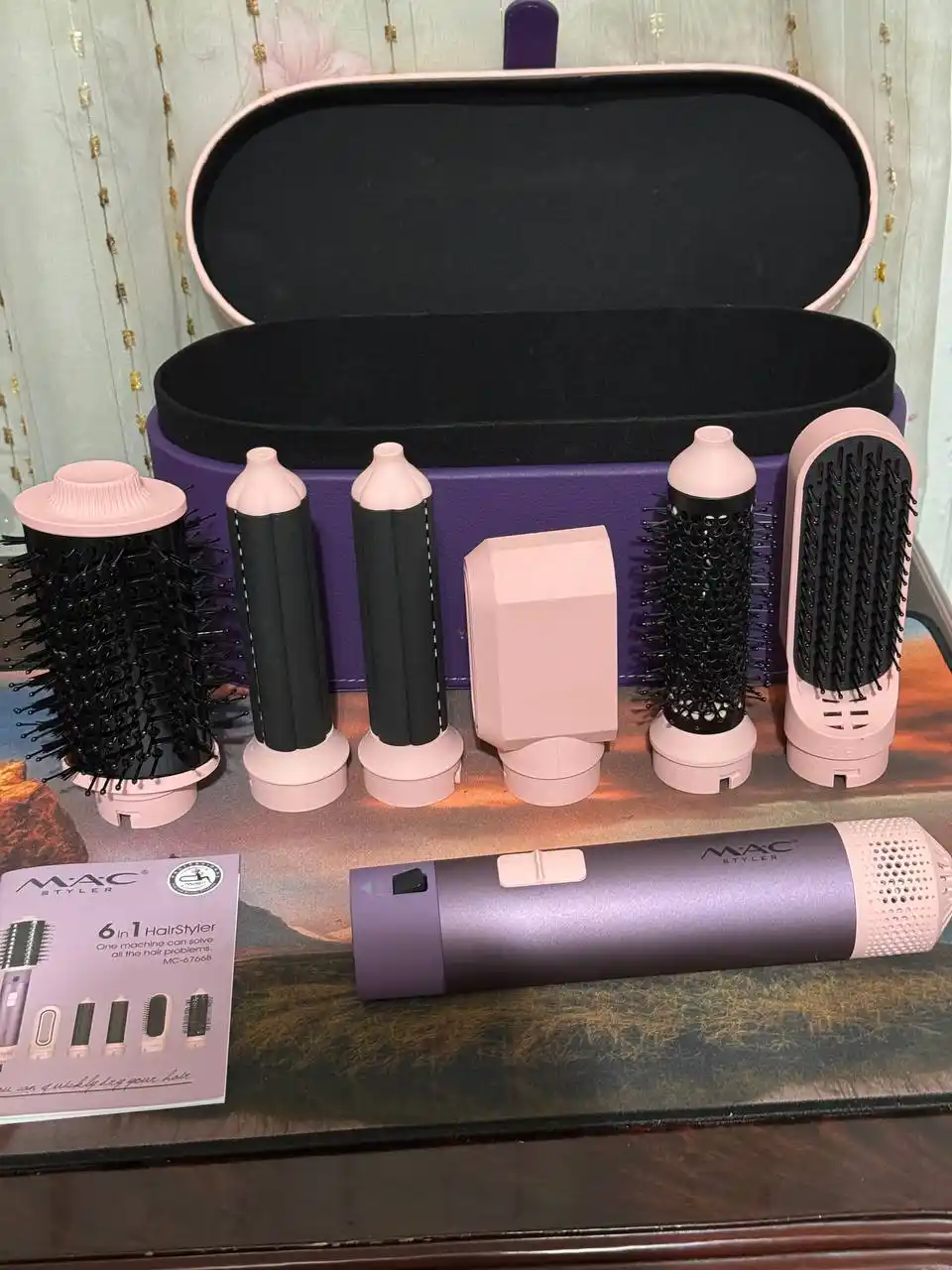 Fen Stayler MAC Styler 6v1, fen taroq, soch quritgich, 6 nozul, 4 rejim