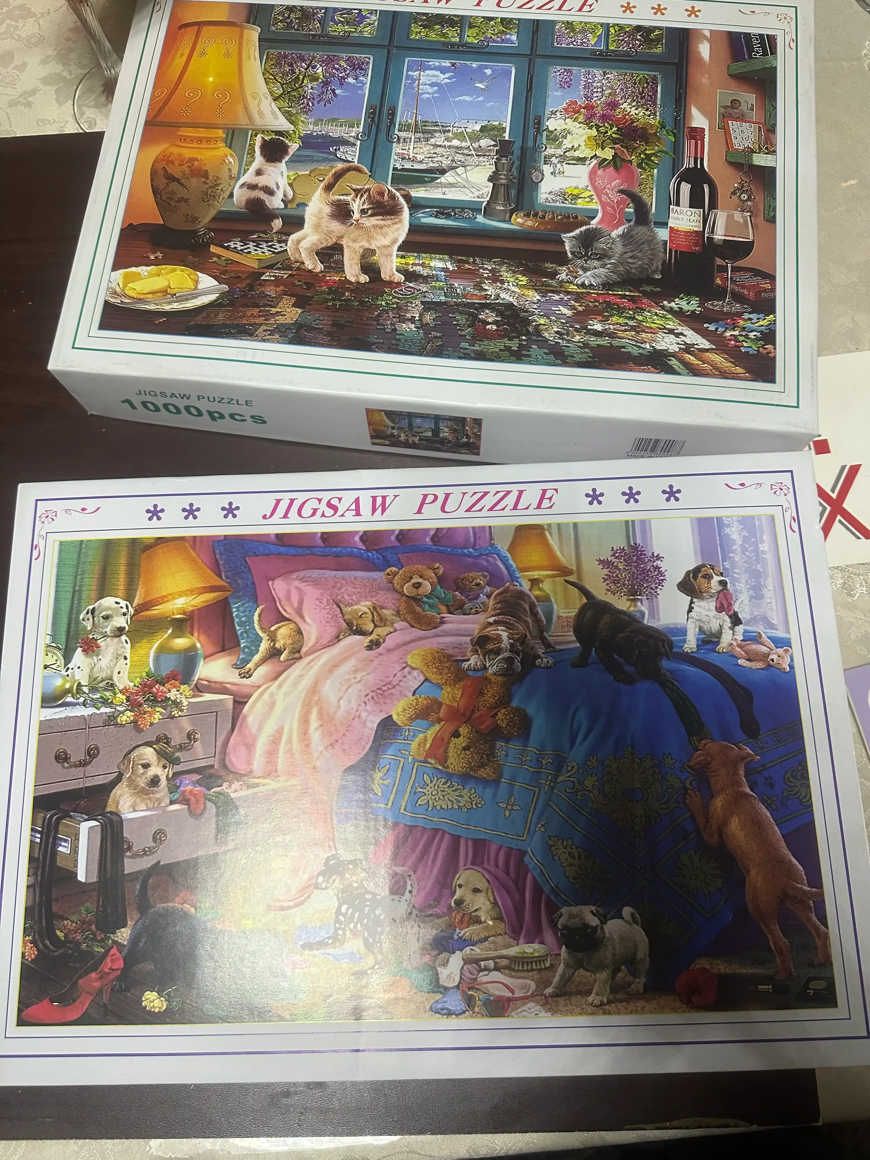 1000 donalik “Puzzle” – 50x75 sm, kattalikdagi mantiqiy rivojlantiruvchi o‘yin