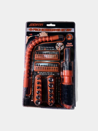 AFIXS bitlar va kallaklar to'plami (43 ta): egiluvchan val 300 mm, reversiv otvyortka - 