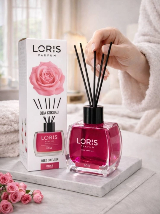 Uy uchun Loris Parfum Rose atirgul hid tarqatgichi, 50 ml