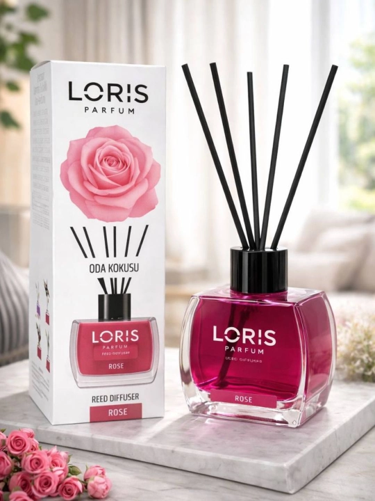 Uy uchun Loris Parfum Rose atirgul hid tarqatgichi, 50 ml