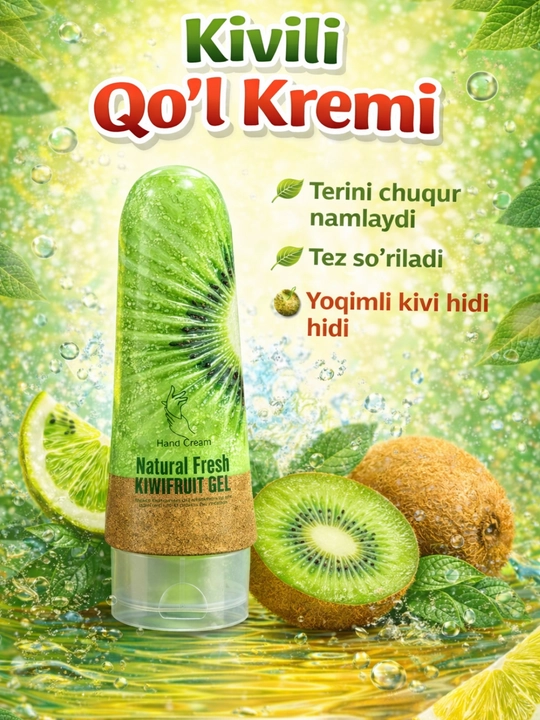Natural Fresh mevali qo‘l kremi (Tarvuz, Limon, Kivi, Qulupnay) 100 ml - 