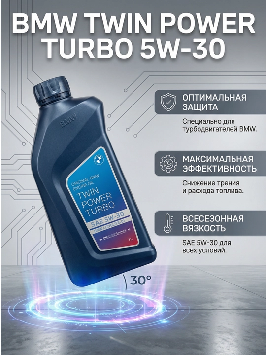 Машинное масло BMW TwinPower Turbo 5W-30 Longlife-01, 1 л
