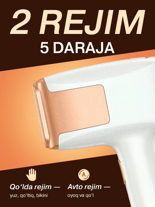Uzface fotoepilyatori cheksiz chaqnash sochlarni olib tashlash uchun + 18 oy garantiya