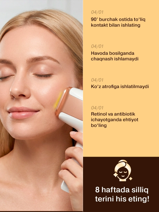 Uzface fotoepilyatori cheksiz chaqnash sochlarni olib tashlash uchun + 18 oy garantiya