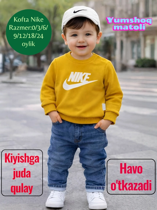 Nike bolalar uchun tolstovka yumshoq issiq qulay zamonaviy - 