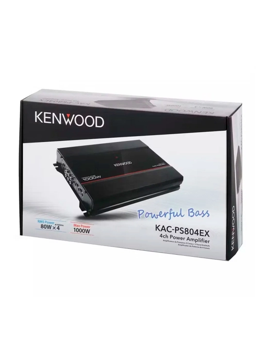 KENWOOD KAC-PS804EX — 4 kanalli, 1000 Vt maksimal quvvatga ega avtomobil kuchaytirgichi