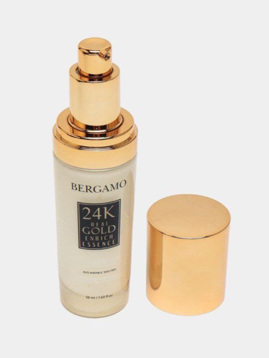Bergamo 24K Gold уход за лицом: тоник, ампула, эмульсия, эссенция, крем, крем для глаз
