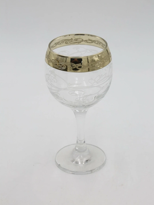 Бокалы гравированные с золотым напылением GIDGLASS "ФЛОРА" GN44411/06ф, 290 мл, 6 шт 6х6 - 