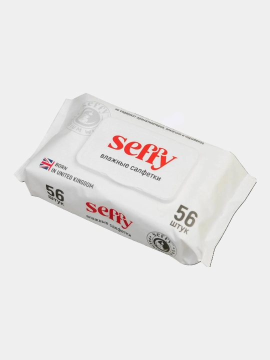 Seffy gigiyenik nam salfetkalari, 56 dona