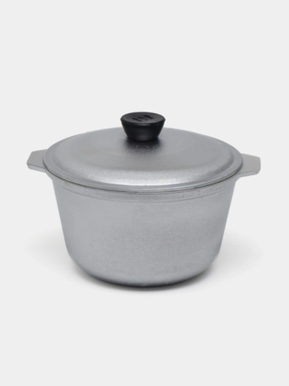 Qozon 2 l - alyuminiy, granit qoplamali, shisha qopqoqli
