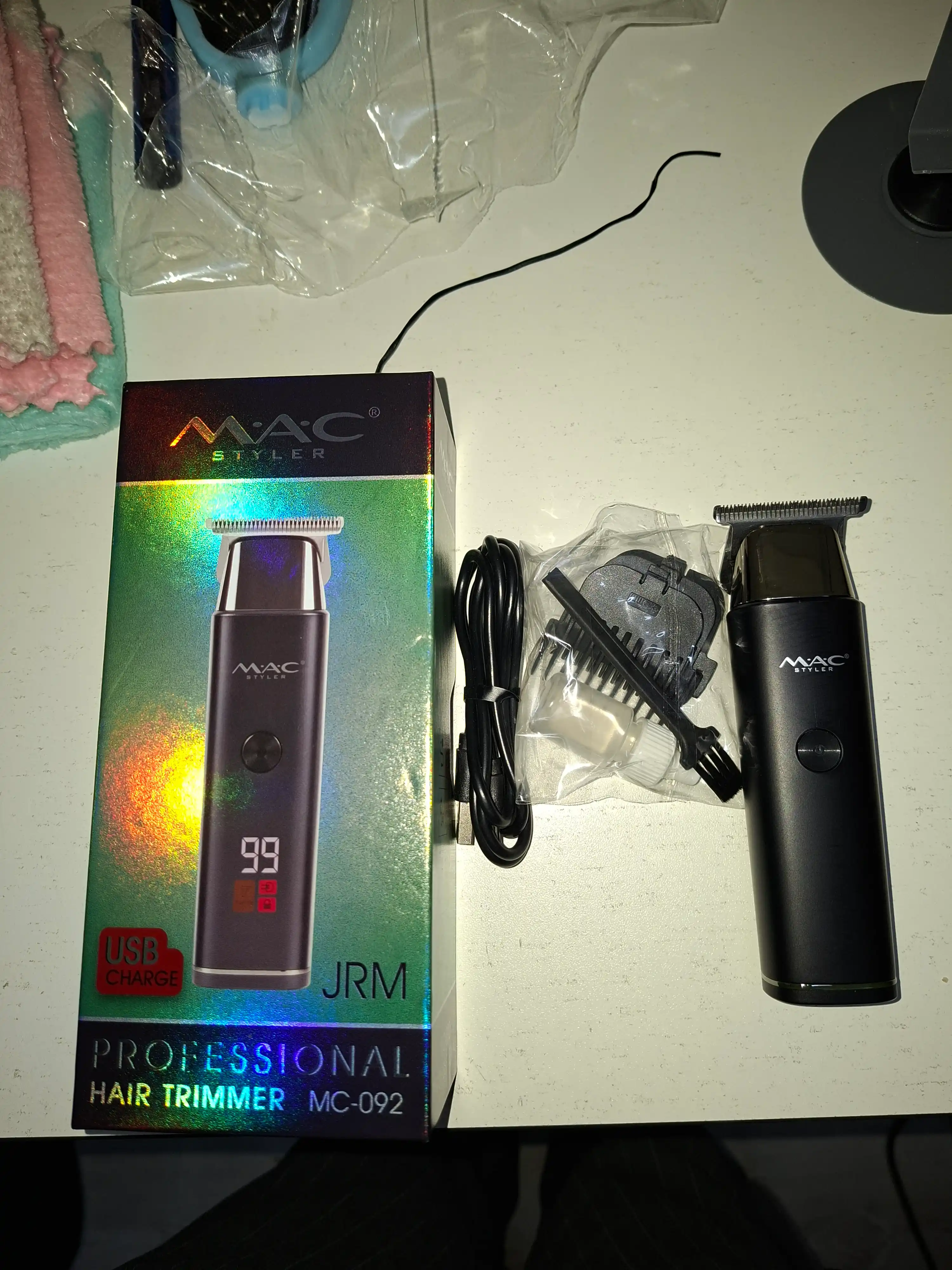 Simsiz soch olish mashinasi, MAC MC-092, LED displeyli soqol trimmer