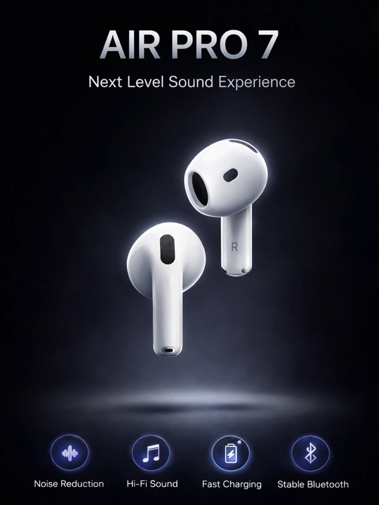Air Pro 7 simsiz quloqchin (Bluetooth, oq)