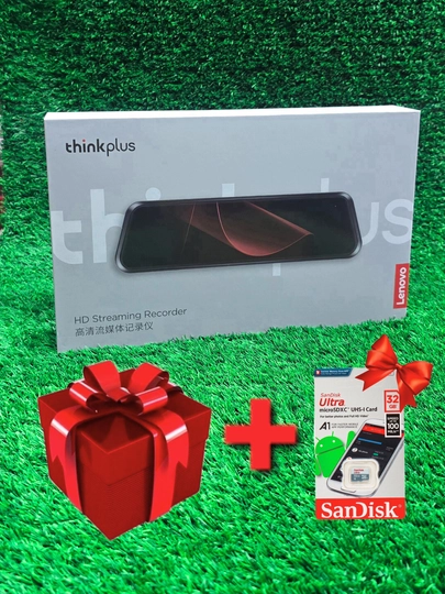 Видеорегистратор Lenovo HD thinkplus, с сенсорным экраном + 32Gb флешка подарок - 