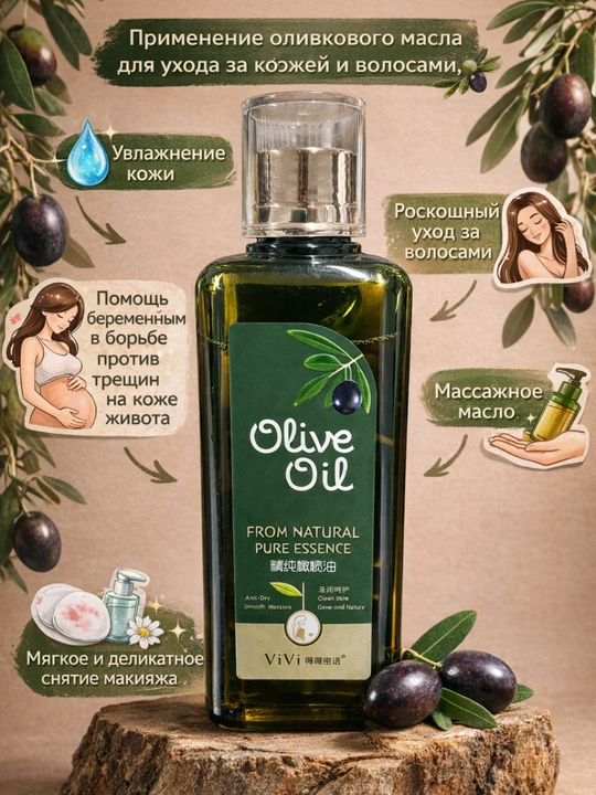 Zaytun eliksiri — teri, soch va tana uchun 4 tasi 1 da parvarish, 200 ml - 