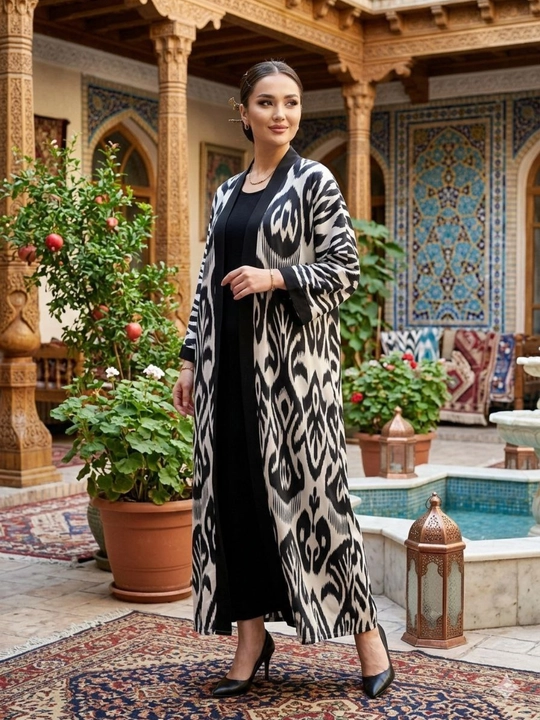Ayollar uchun abaya, milliy kiyimlar, kostyum, ilgakli to‘qish, qizlar uchun abaya - 
