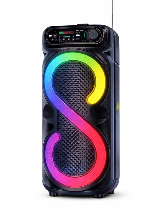 ZQS Katta simsiz Bluetooth kolonkasi, karaoke, RGB yoritgichli, mikrofon va pultli