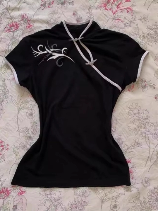 Женский топ в японском стиле, V-образный вырез, slim fit