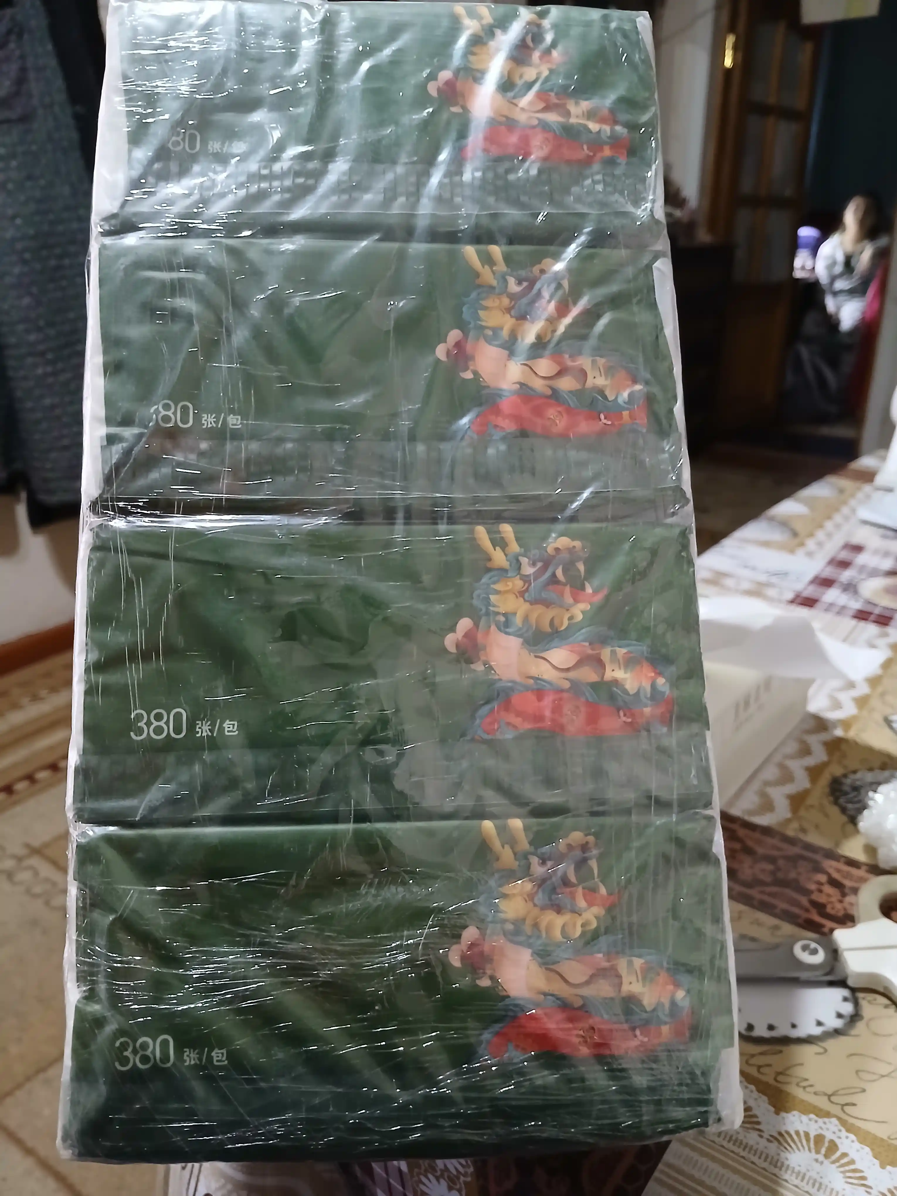 Qog‘oz salfetkalar, 100% bambuk, 6 qatlam, 6 dona, yumshoq, 720 g