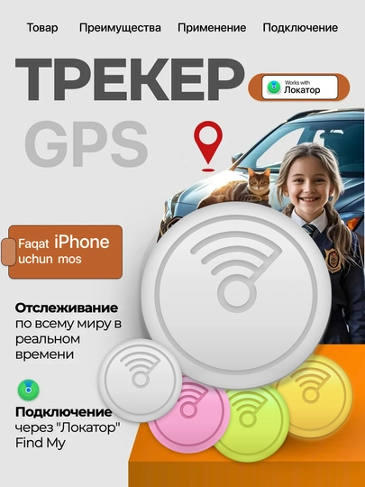 Smart AirTag умный Bluetooth-трекер для поиска вещей, совместим с Android Find Hub