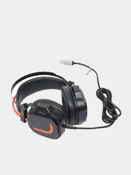 MORADI V10 USB7.1 o'yin uchun simli quloqchinlari sariq