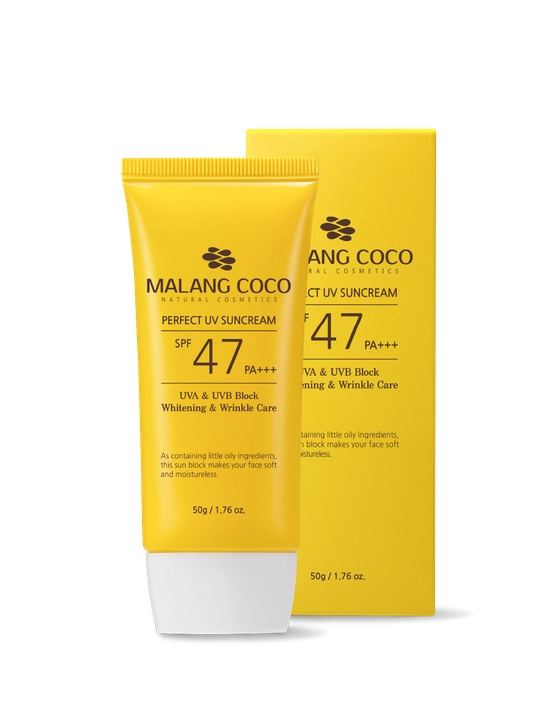 Malang Coco Sun Cream SPF47 PA+++ Солнцезащитный крем для лица с интенсивным уходом - 