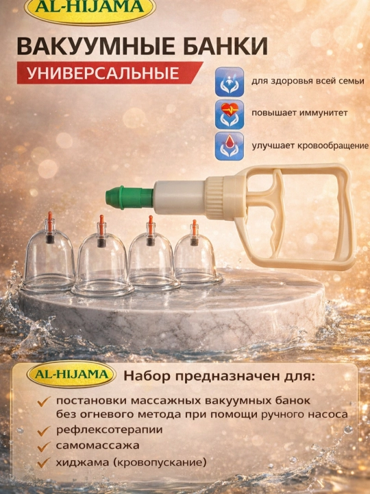 Hijama uchun Nabór 12 va 24 Bonka + Pistolet Vakuum Bankalar Professional Toplam - 