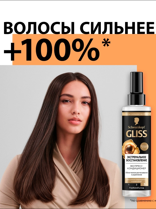 Gliss Ultimate Repair, спрей-кондиционер, интенсивный, питательный, восстанавливающий, 200 мл