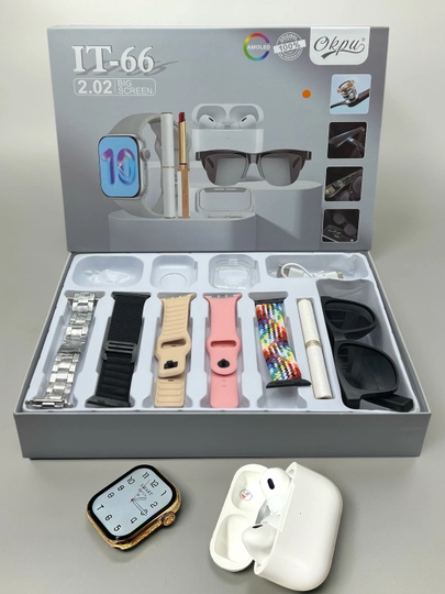 Умные часы, 1+1, 2 Smart Watch 8 и 8 ultra, 11 ремешков и чехол в комплекте — PUMAUZ-WATCH-СЕРЕБРН