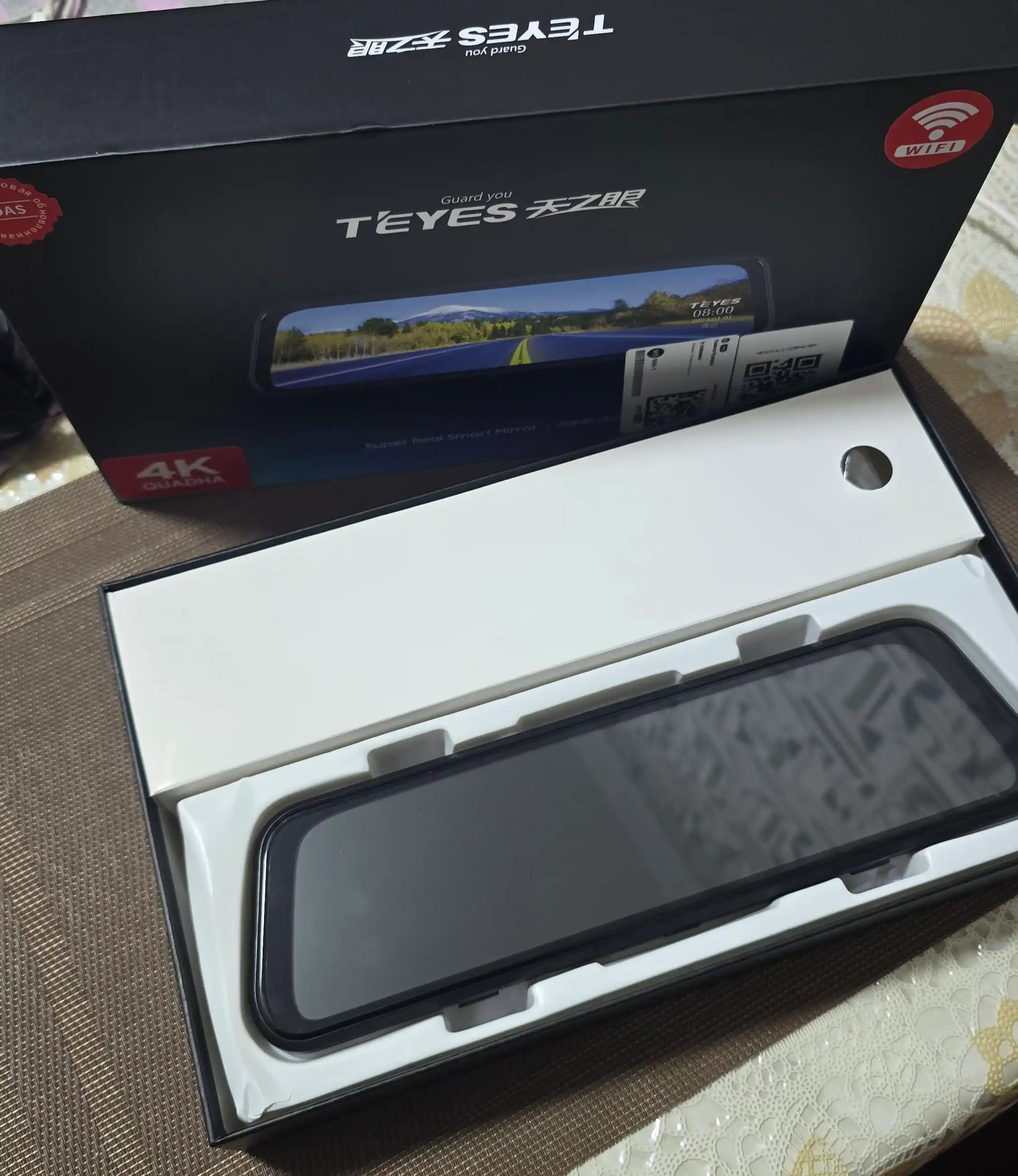 Видеорегистратор Teyes Q9 +WifiK+1080P, Wi-Fi, зеркало для авто с камерой заднего вида