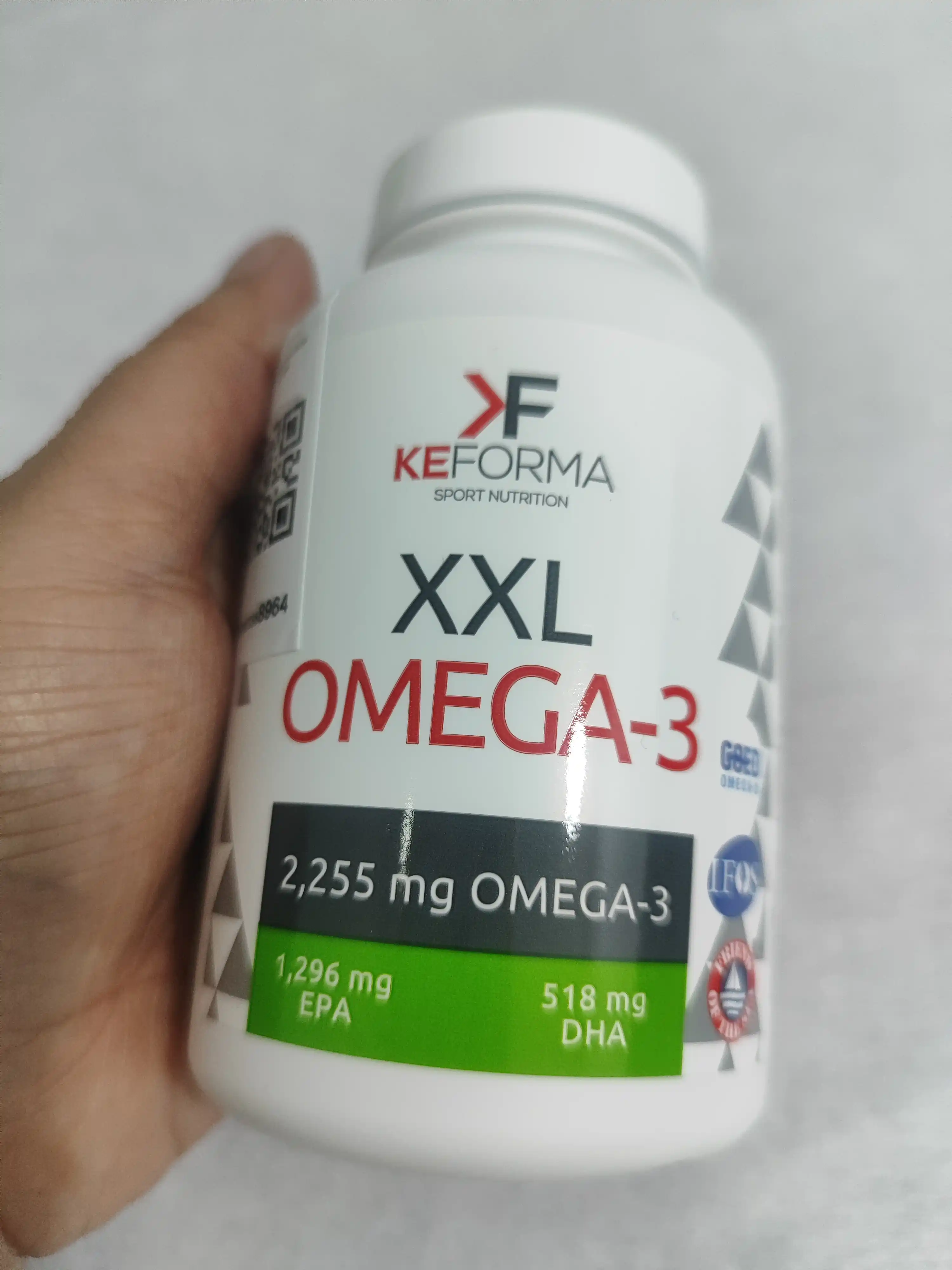 XXL Омега-3 капсулы 2255 мг (EPA 1296 мг, DHA 518 мг) для сердца и мозга