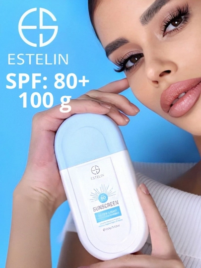 Солнцезащитный крем, крем, водостойкий, ESTELIN SPF 100, 80, 70, 50 PA+++ 100 мл, 50 мл