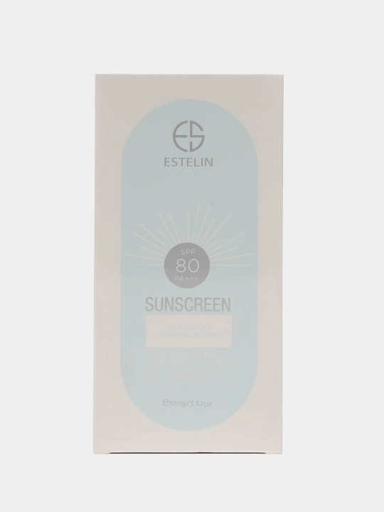 Quyoshdan himoyalovchi Estelin kremi, namlantiruvchi, suvga chidamli, SPF 100, 80 PA+++, 100 g