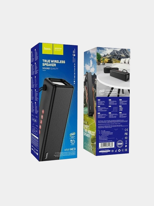 Simsiz portativ dinamik Hoco HC3 Bluetooth 5.0 10W BT, FM, TF, AUX, USB